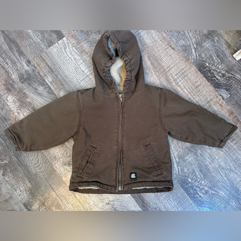 Brown Hooded Kids Jacket - Unbranded